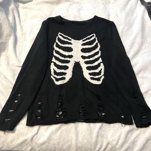 Rib cage Distressed Sweater